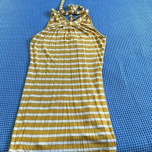 Mustard yellow Market & Spruce halter dress size large